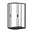 GoodHome Beloya RH Framed Clear Offset quadrant Shower Enclosure & tray - Corner entry double sliding door (H)195cm (W)120cm (D)80cm