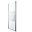 GoodHome Beloya Semi-framed Argenté Silver effect Mirror Strip Full open pivot Shower Door (H)195cm (W)90cm