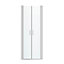 GoodHome Beloya Semi-framed Silver effect Clear Western Shower Door (H)195cm (W)76cm