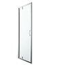 GoodHome Beloya Silver effect Clear Pivot Shower Door (H)195cm (W)76cm