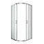 GoodHome Beloya Silver effect Quadrant Shower Enclosure & tray - Corner entry double sliding door (H)195cm (W)90cm (D)90cm