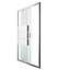 GoodHome Beloya Silver effect Rectangular Shower Door, panel & tray kit - Double sliding doors (H)195cm (W)120cm (D)90cm