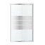 GoodHome Beloya Silver effect Rectangular Shower Door, panel & tray kit - Double sliding doors (H)195cm (W)120cm (D)90cm