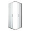 GoodHome Beloya Silver effect Universal Square Shower Enclosure & tray - Corner entry double sliding door (H)195cm (W)76cm (D)76cm