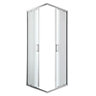 GoodHome Beloya Silver effect Universal Square Shower Enclosure & tray - Corner entry double sliding door (H)195cm (W)80cm (D)80cm