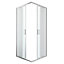 GoodHome Beloya Square Shower Enclosure & tray with Corner entry double sliding door (W)900mm (D)900mm