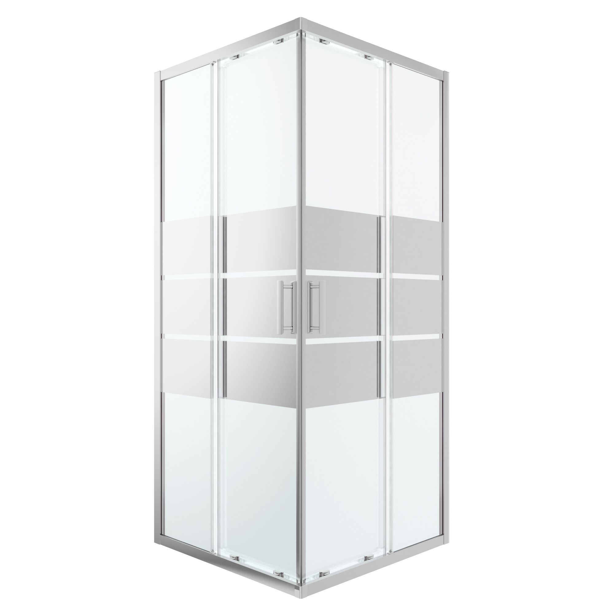 GoodHome Beloya Square Shower enclosure with Corner entry double sliding door (W)900mm (D)900mm
