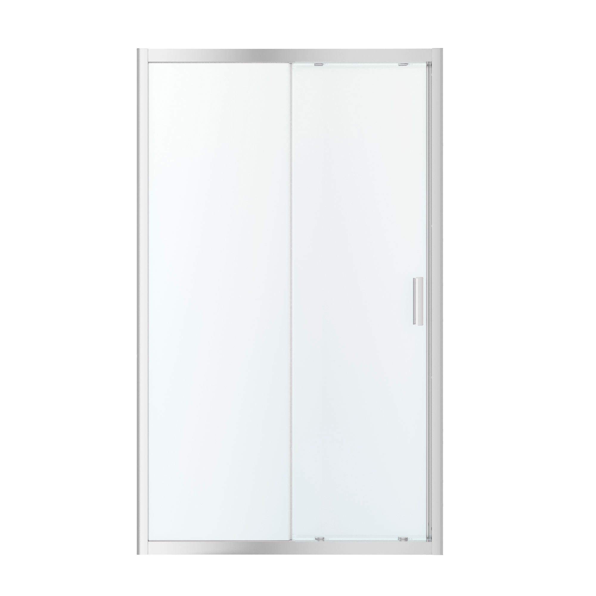 GoodHome Beloya Transparent Argenté Silver effect 2 panel Sliding Shower Door 195cm(H) x 120cm(W)