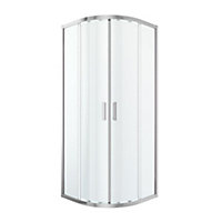 GoodHome Beloya Universal Quadrant Shower Enclosure & tray with Corner entry double sliding door (W)800mm (D)800mm