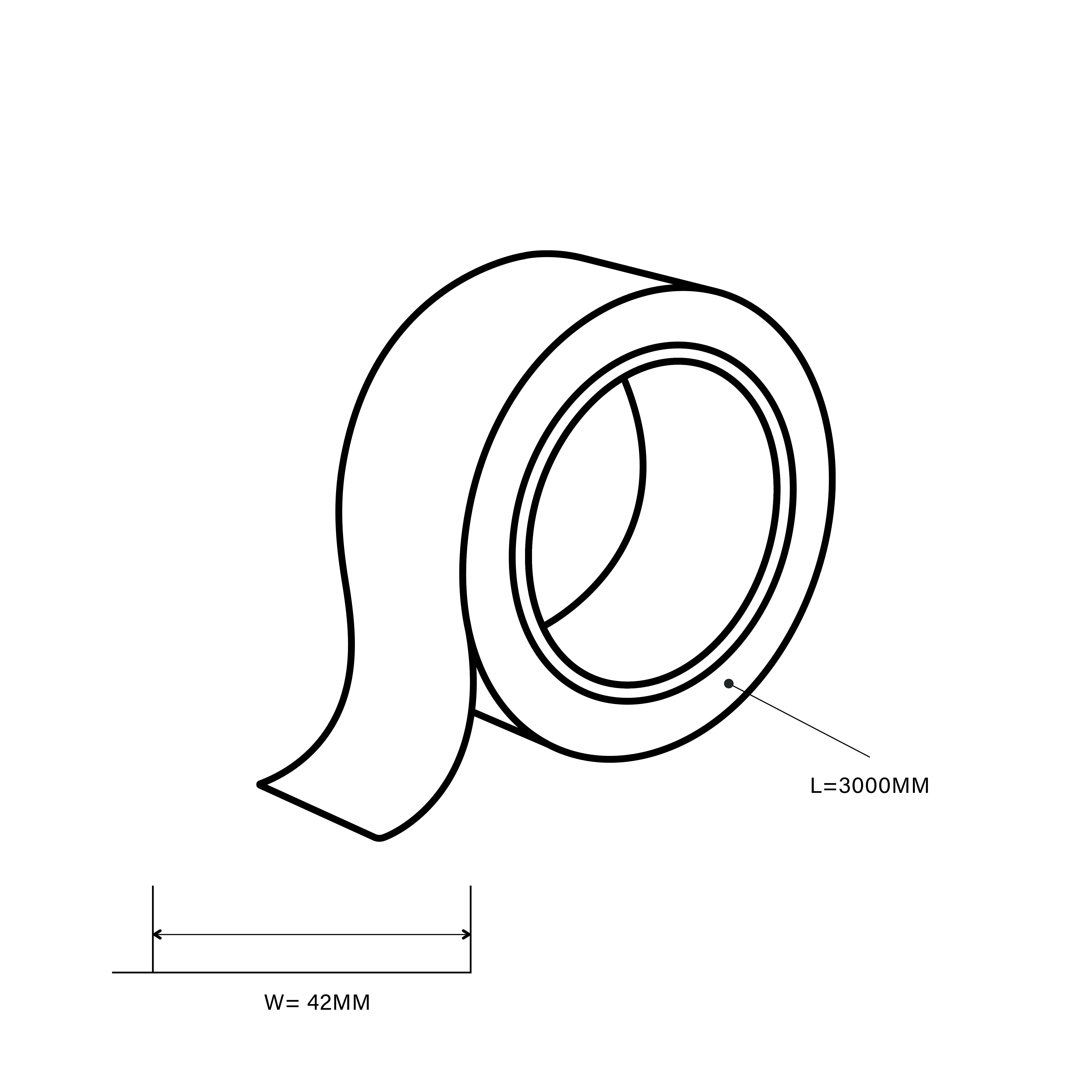 GoodHome Berberis Chevron Oak effect Worktop edging tape, (L)3m (W)42mm