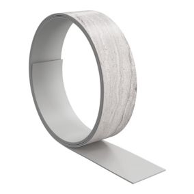 GoodHome Berberis Edging matches the decor of the worktop Travertine effect Grey Worktop edging tape, (L)3m (W)42mm