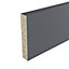 GoodHome Berberis Super matt Grey Laminate & particle board Upstand (L)3000mm