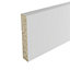 GoodHome Berberis Super matt White Laminate & particle board Upstand (L)3000mm