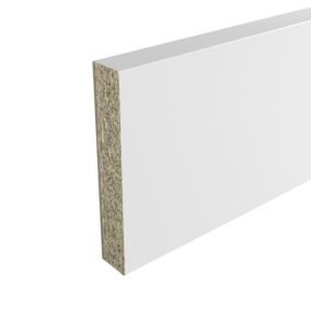 GoodHome Berberis White Laminate & particle board Upstand (L)3000mm