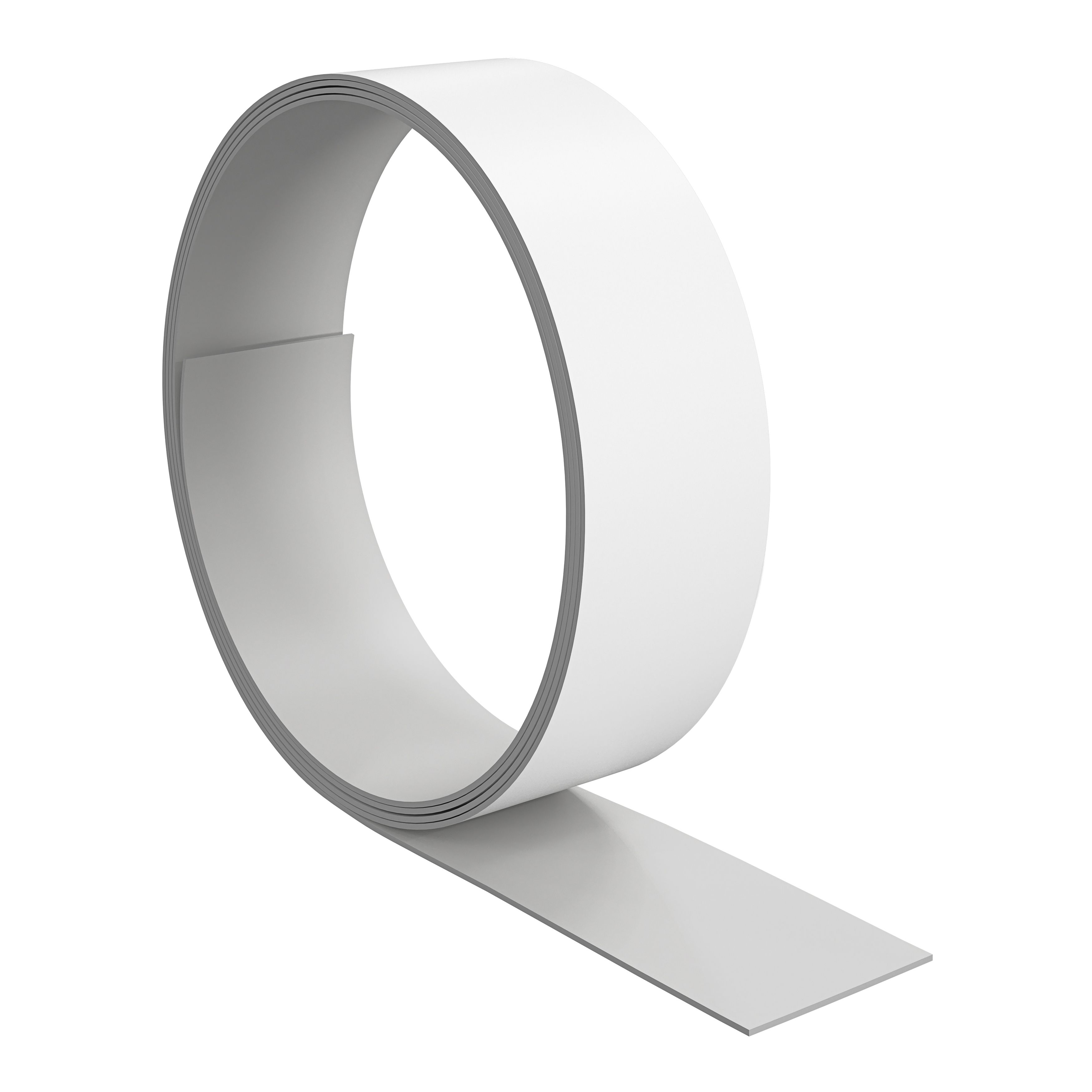 GoodHome Berberis White satin Worktop edging tape, (L)3m (W)42mm