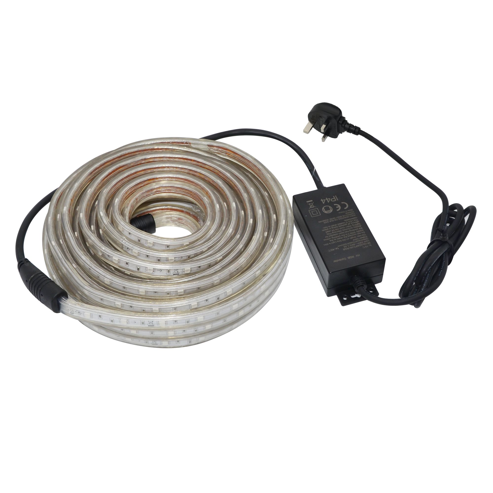 GoodHome Berin Mains-powered (plug-in) LED RGB Strip light IP65 4000K (L)15m