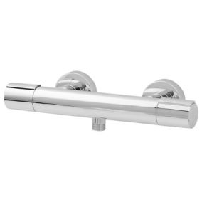 GoodHome Berrow Silver Wall Thermostatic Tap
