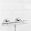 GoodHome Berrow Silver Wall Thermostatic Tap