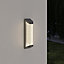 GoodHome Bevel Matt Anthracite Mains-powered Integrated LED Outdoor Wall light 520lm