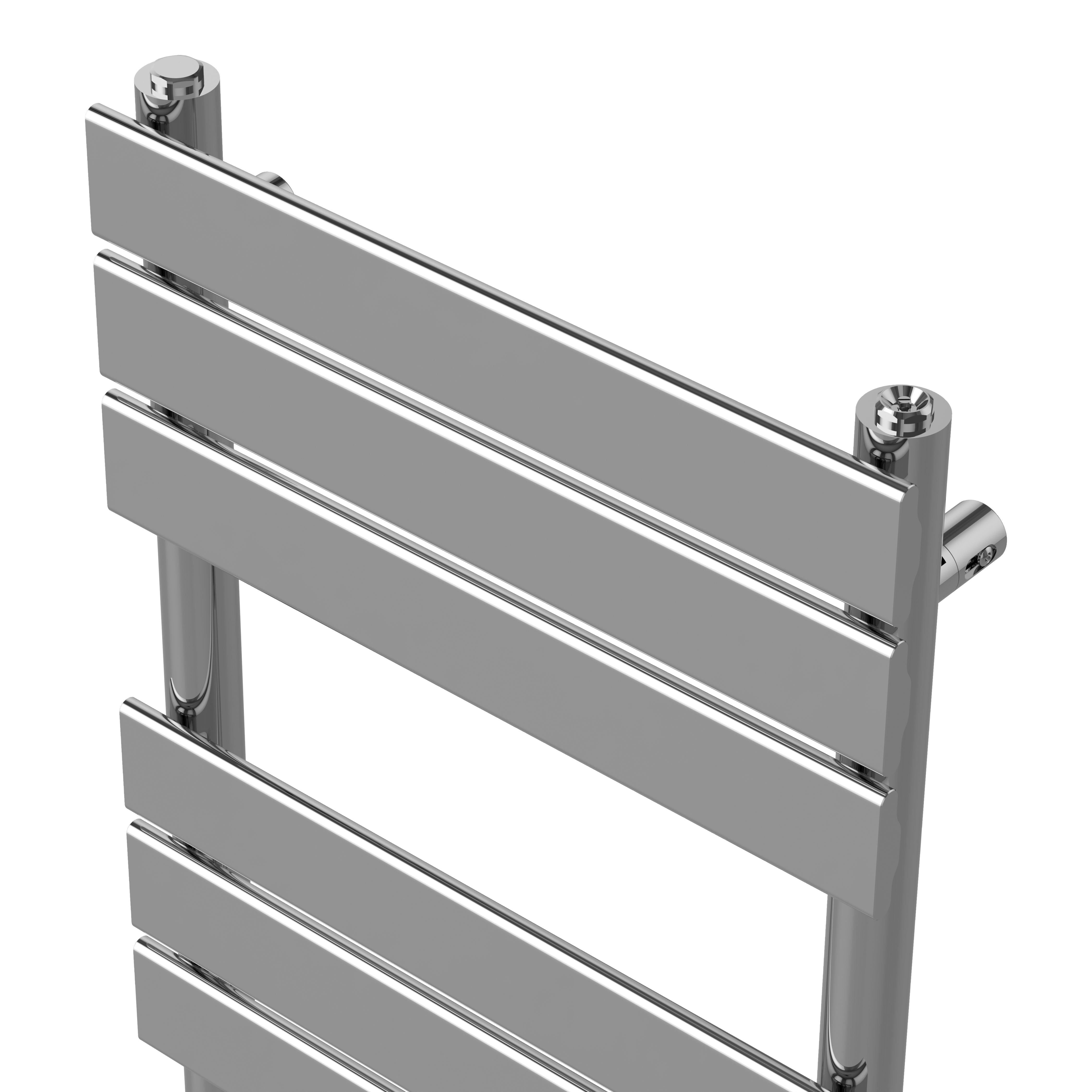 GoodHome Bezan Chrome effect Electric Flat Towel warmer (W)450mm x (H)1000mm