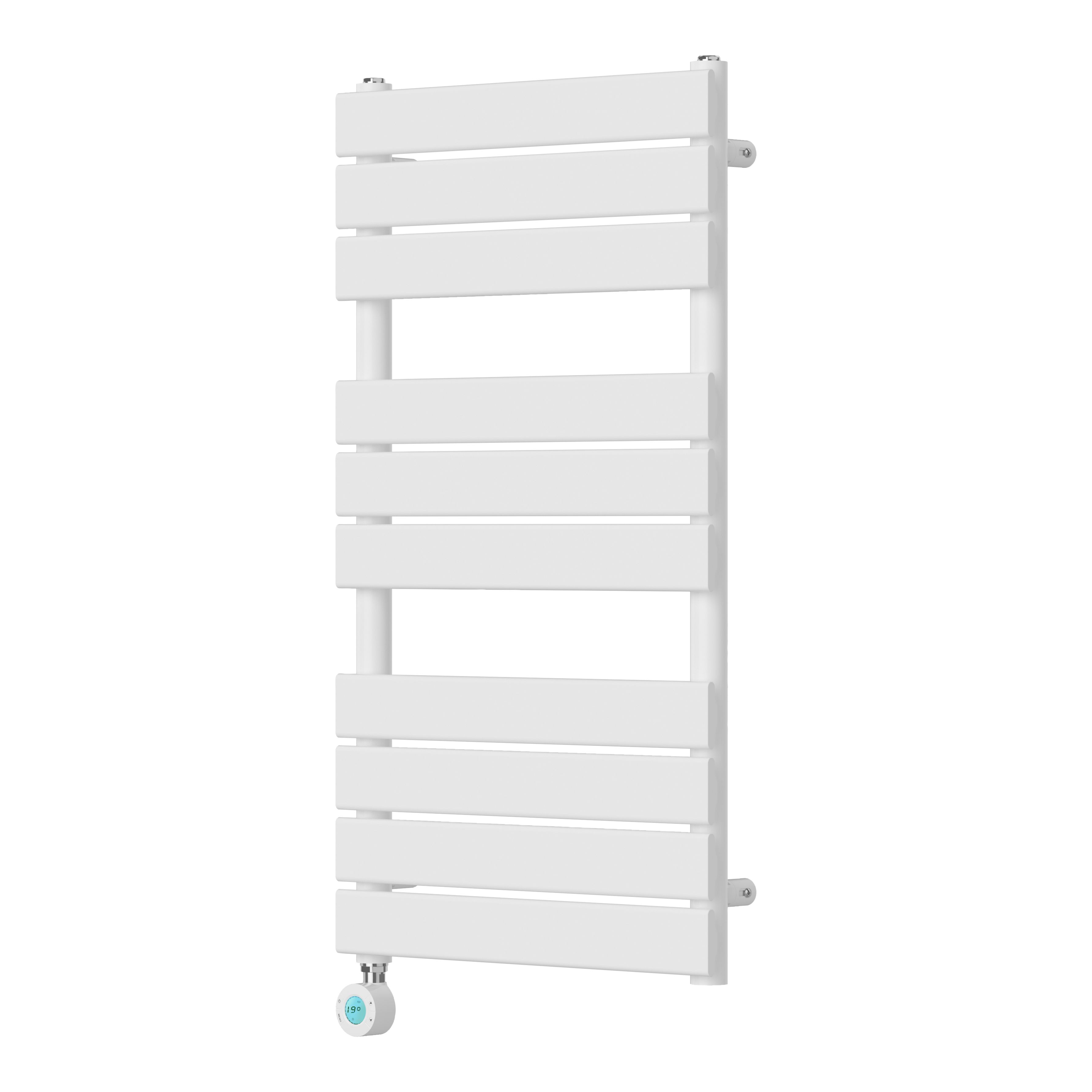 GoodHome Bezan White Electric Flat Towel warmer (W)500mm x (H)930mm