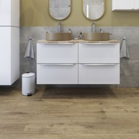 GoodHome Bicester Honey Parquet look Oak effect Laminate Flooring, 1.85m²