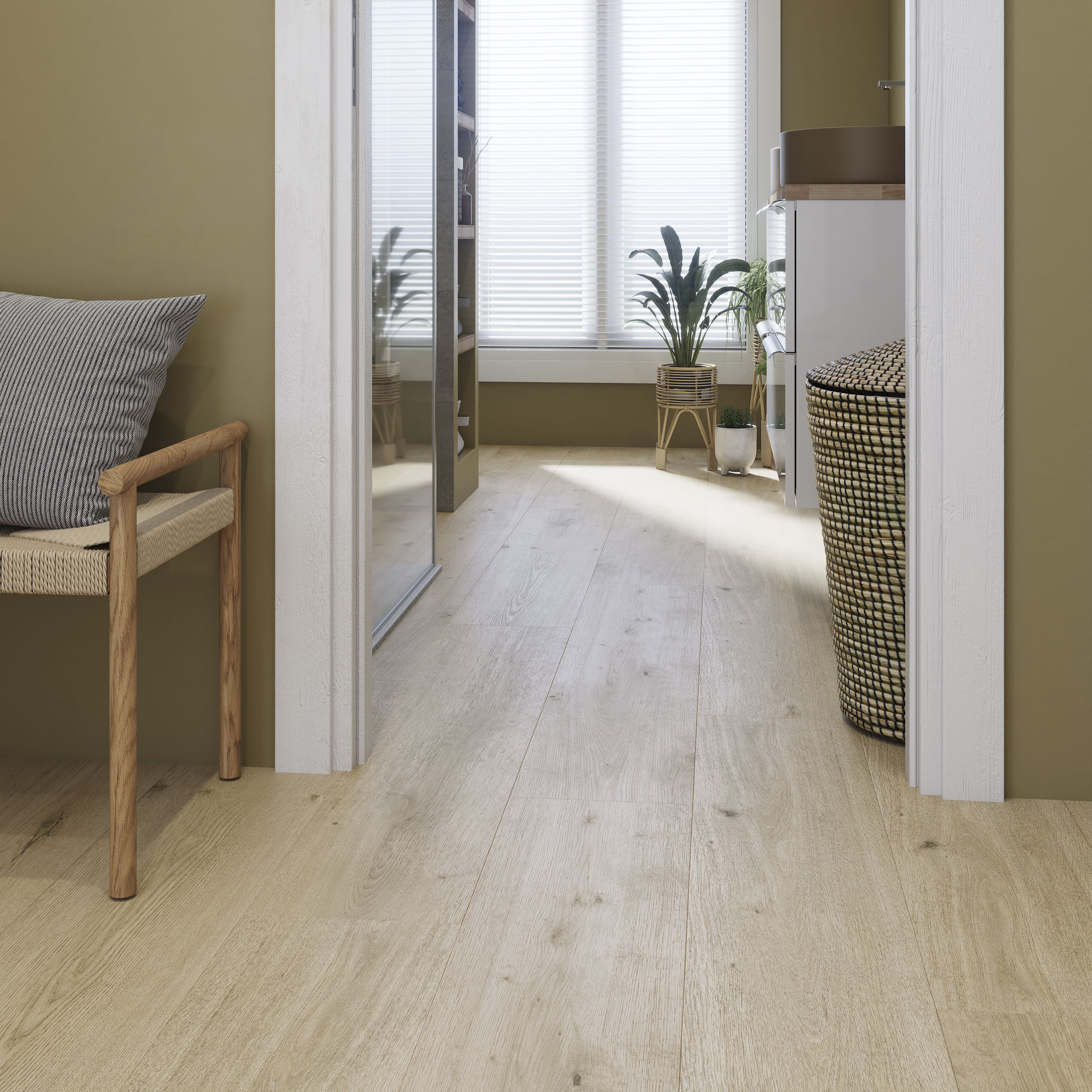 GoodHome Bicester Parquet Look Oak Effect Laminate Flooring, 1.85m² ...