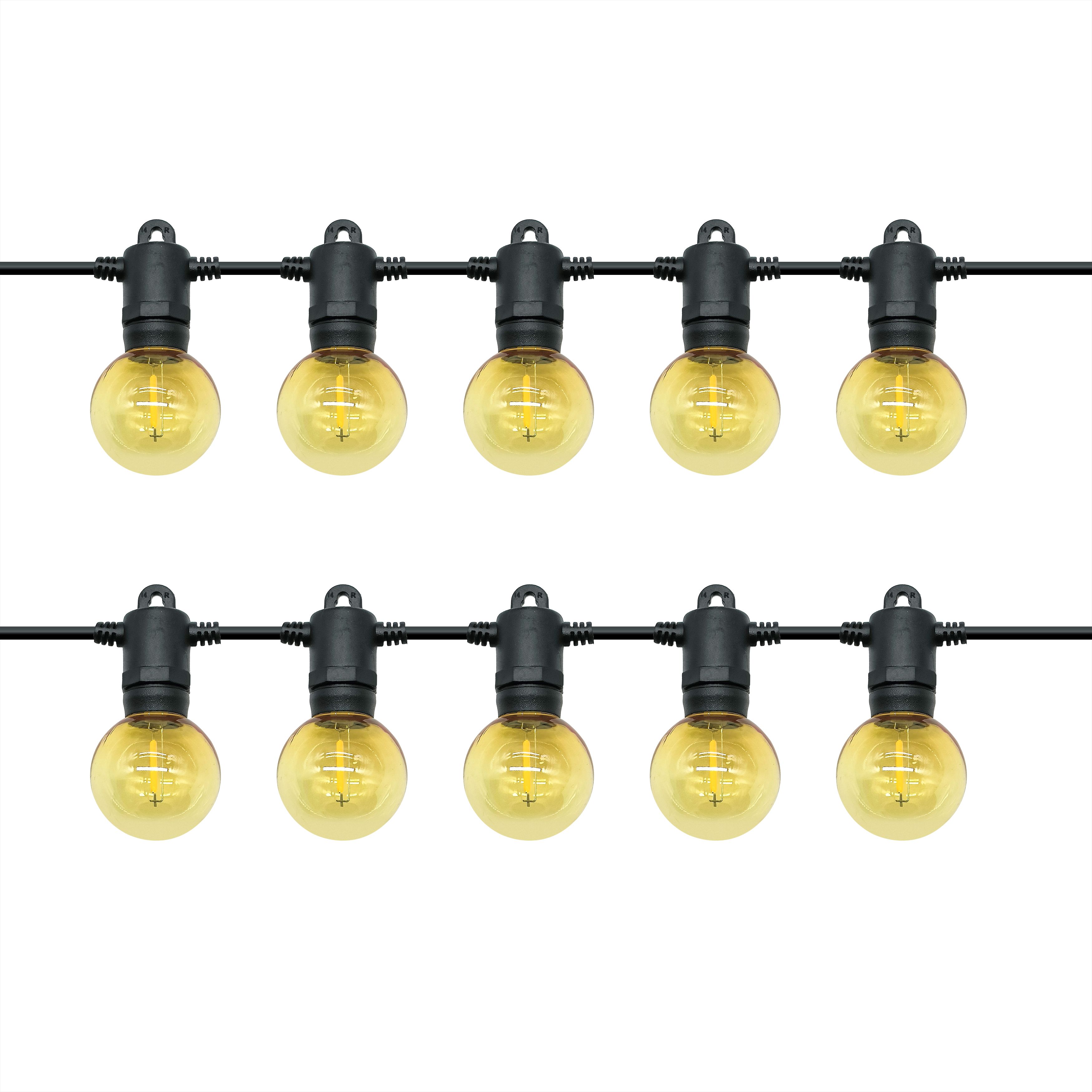 GoodHome Bideford Mains-powered (plug-in) Warm white 10 LED Indoor & outdoor String lights