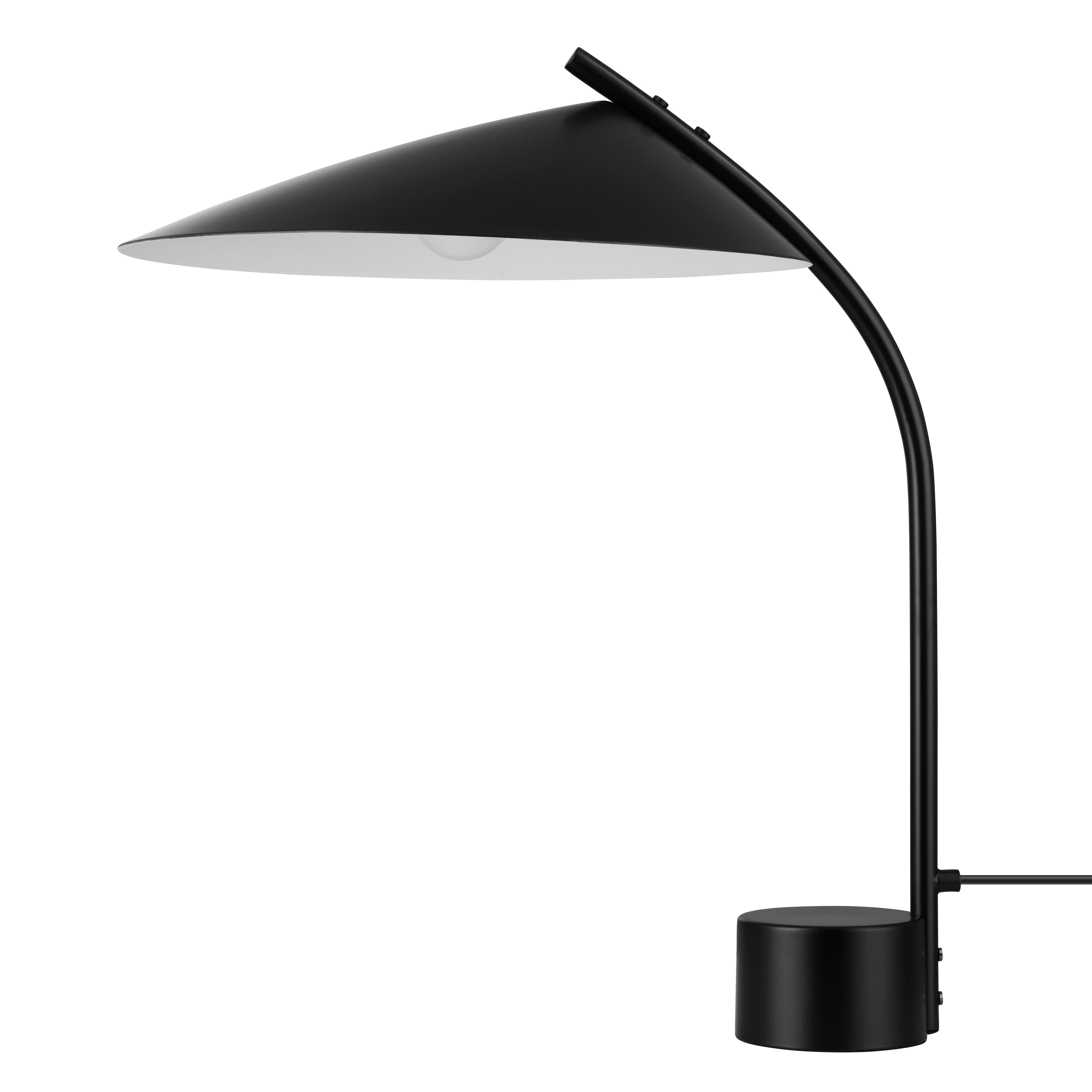 GoodHome Bindarri Leaf Matt Black Table light