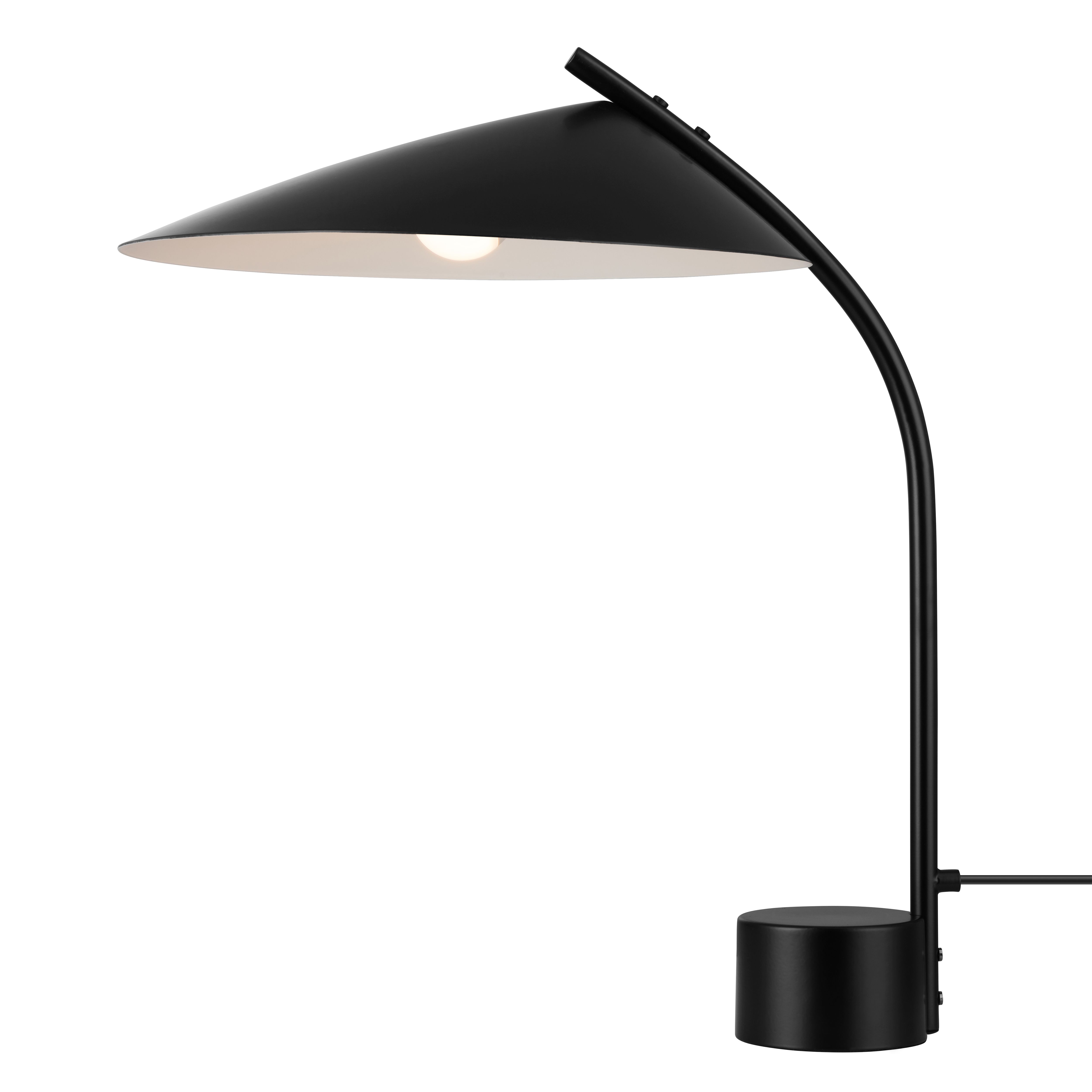 GoodHome Bindarri Leaf Matt Black Table light