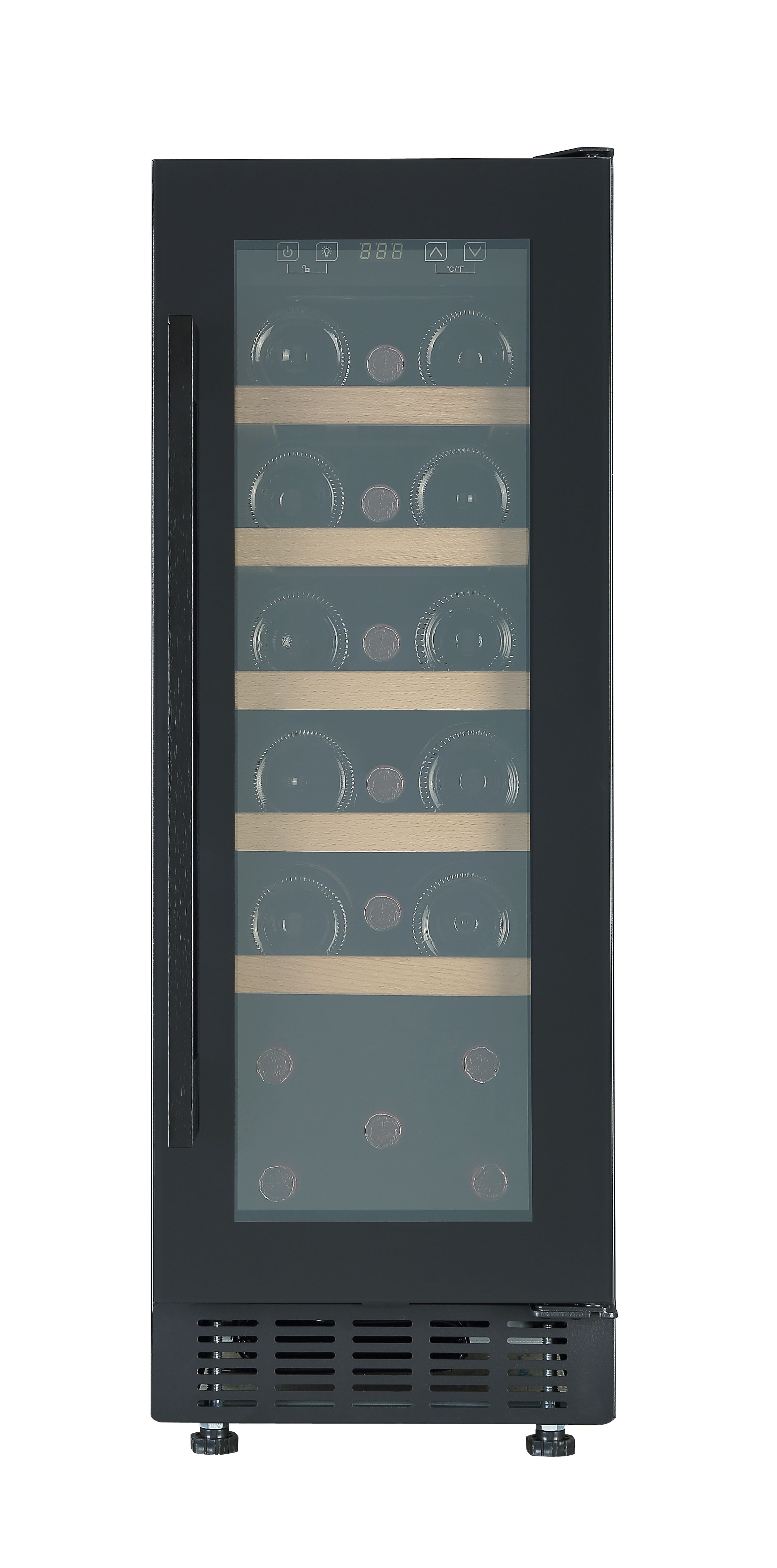 Simzlife Wine And Beverage Refrigerator, 24 Inch Dual Zone Wine Cooler With Glass Door