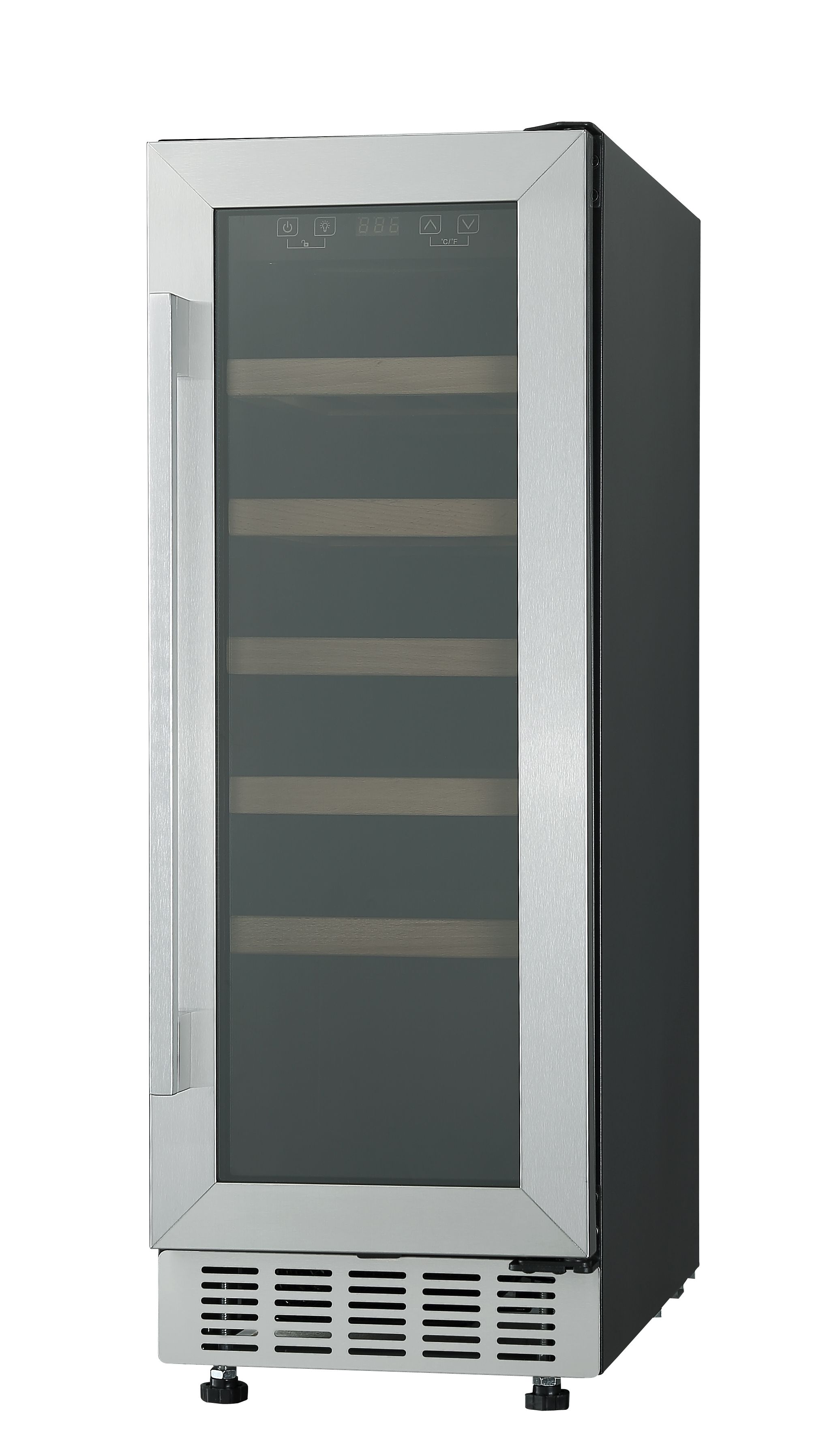 GoodHome BIWCS30UK Built-in & freestanding Wine cooler - Stainless steel effect