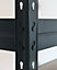 GoodHome Black 5 shelf MDF & steel Shelving unit (H)1800mm (W)970mm