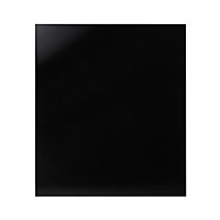 GoodHome Black Glass Splashback, (H)800mm (W)600mm (T)5mm