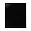 GoodHome Black Glass Splashback, (H)800mm (W)600mm (T)5mm