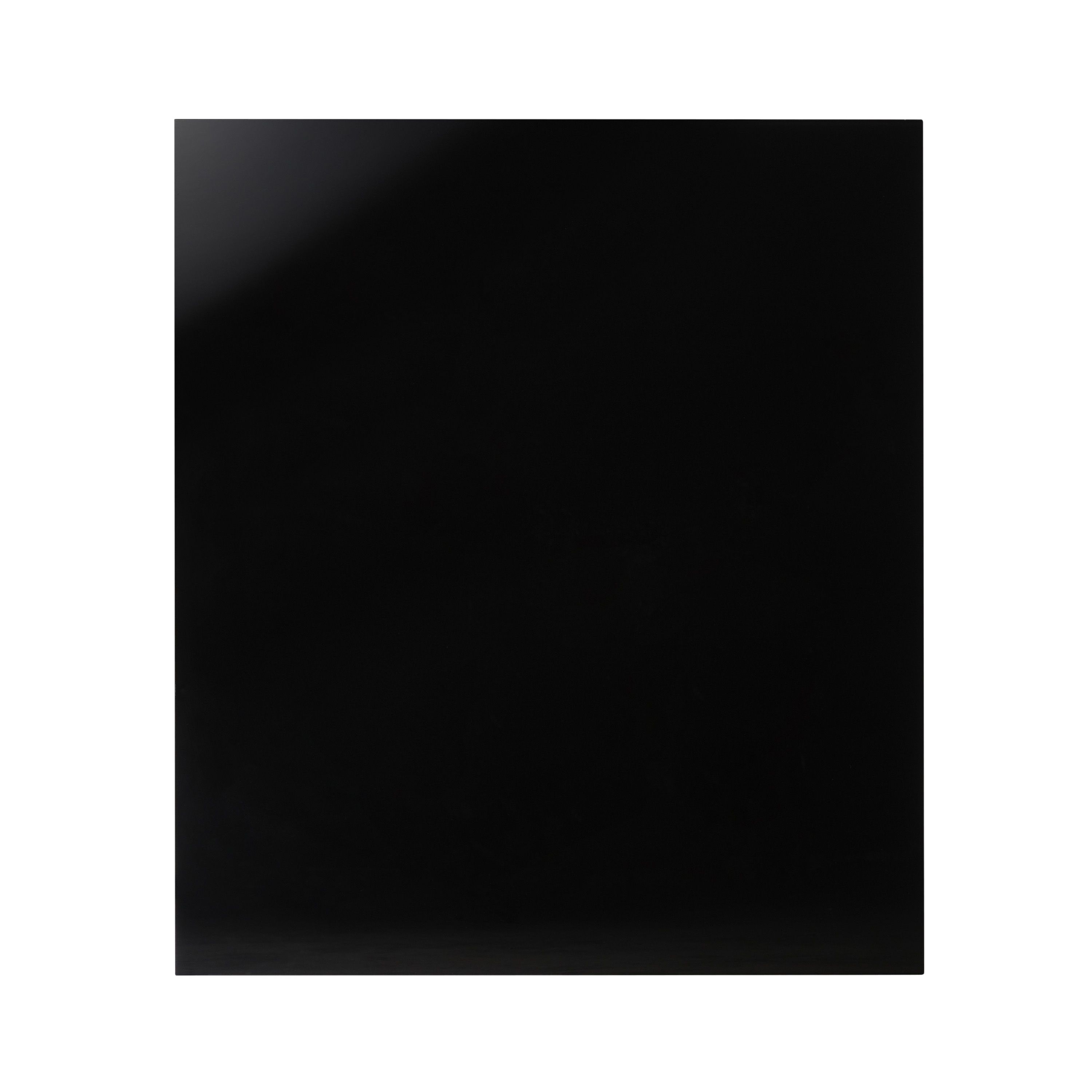 GoodHome Black Glass Splashback, (H)800mm (W)900mm (T)5mm