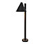 GoodHome Black Mains-powered 1 lamp Integrated LED Outdoor Post light (H)700mm