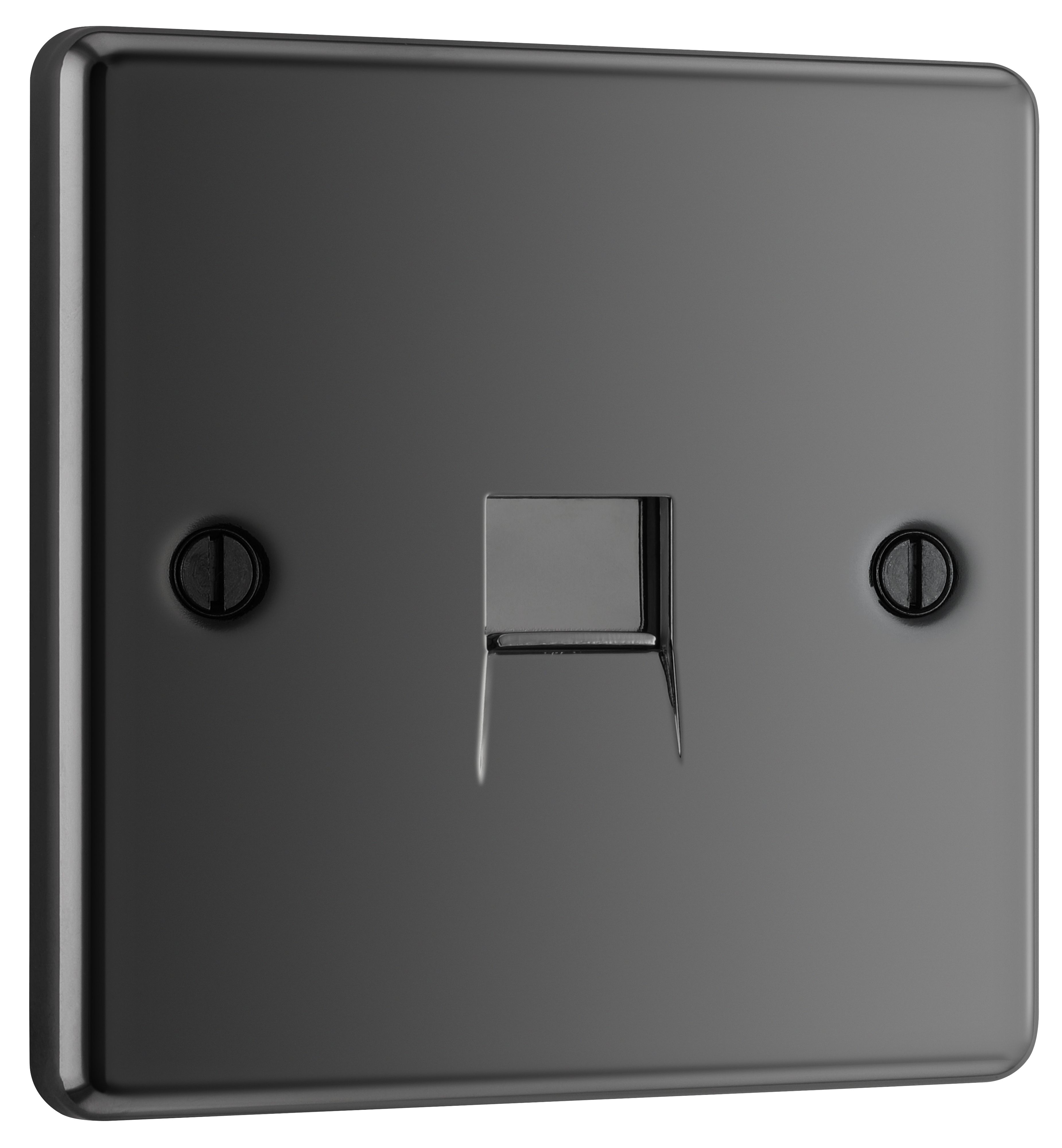 GoodHome Black Nickel 1 gang Master telephone socket
