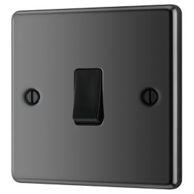 GoodHome Black Nickel 20A 2 way 1 gang Raised rounded Single light Switch