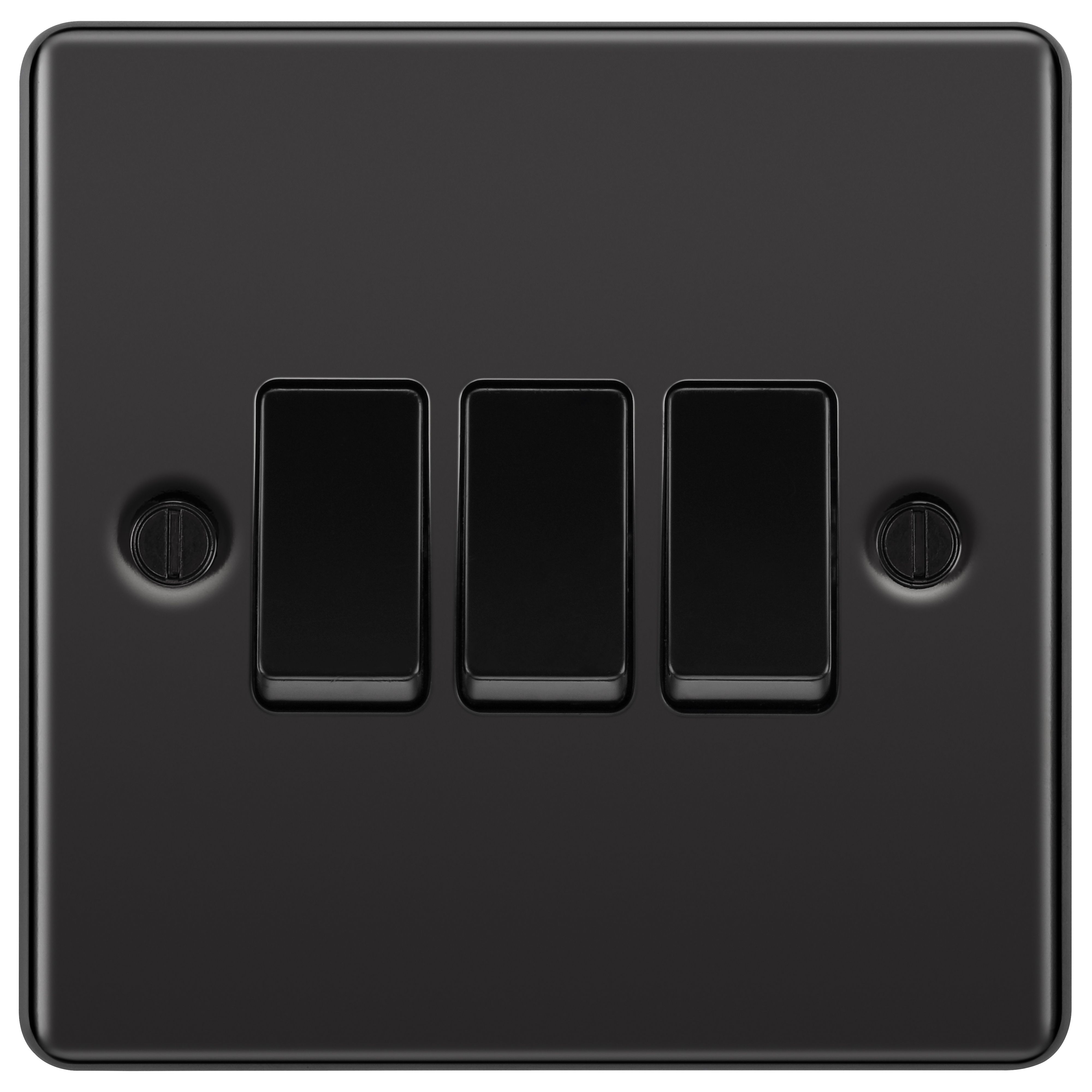 GoodHome Black Nickel 20A 2 way 3 gang Light Switch