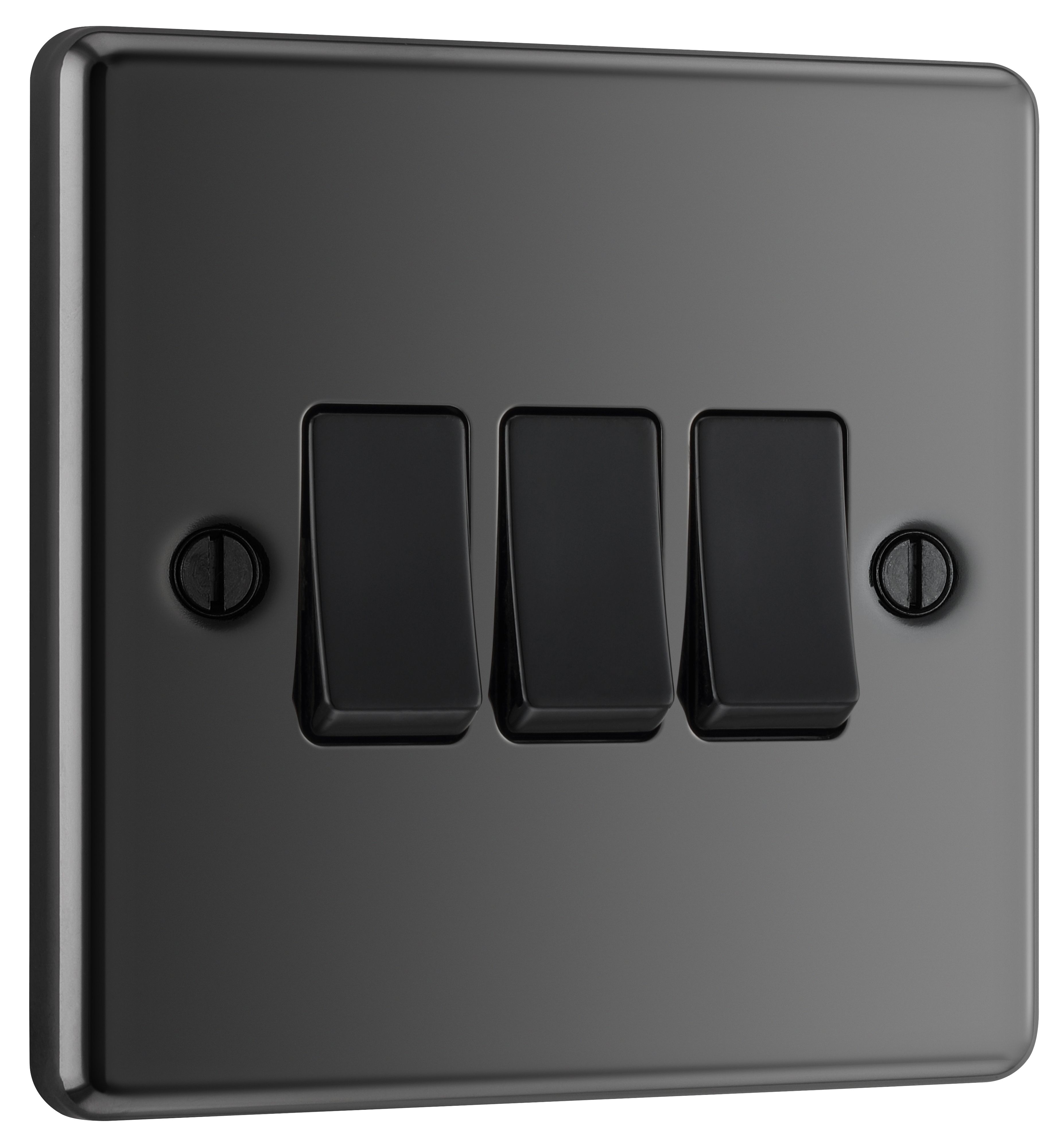 GoodHome Black Nickel 20A 2 way 3 gang Light Switch