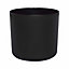 GoodHome Black Plastic Circular Plant pot (Dia)13.5cm