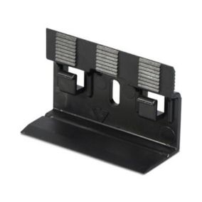 GoodHome Black Polyvinyl chloride (PVC) Skirting board clip (L)40mm, Pack of 30