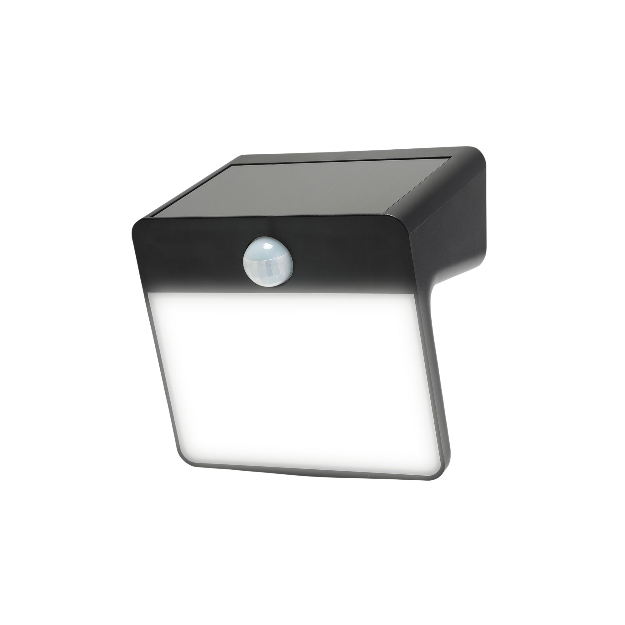 GoodHome Black Solar powered Cold white Integrated LED Floodlight 150lm