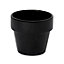 GoodHome Black Terracotta Circular Plant pot (Dia)11cm