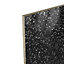 GoodHome Black & white Star sparkle effect Paper & resin Back panel, (H)600mm (W)2000mm (T)3mm