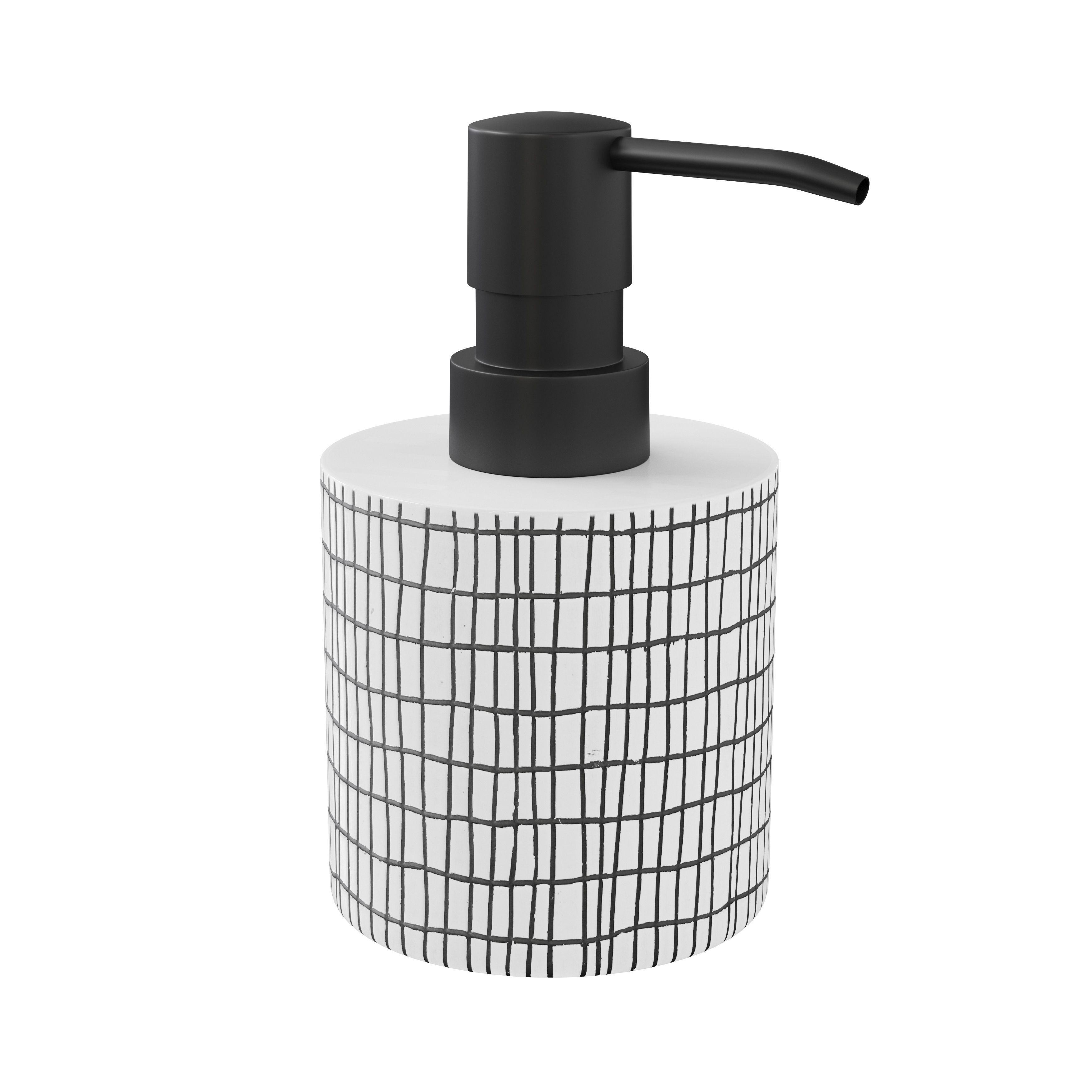 GoodHome Blenny White & black Freestanding Soap dispenser | DIY at B&Q