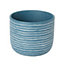 GoodHome Blue coral Clay Striped Circular Plant pot (Dia)20cm