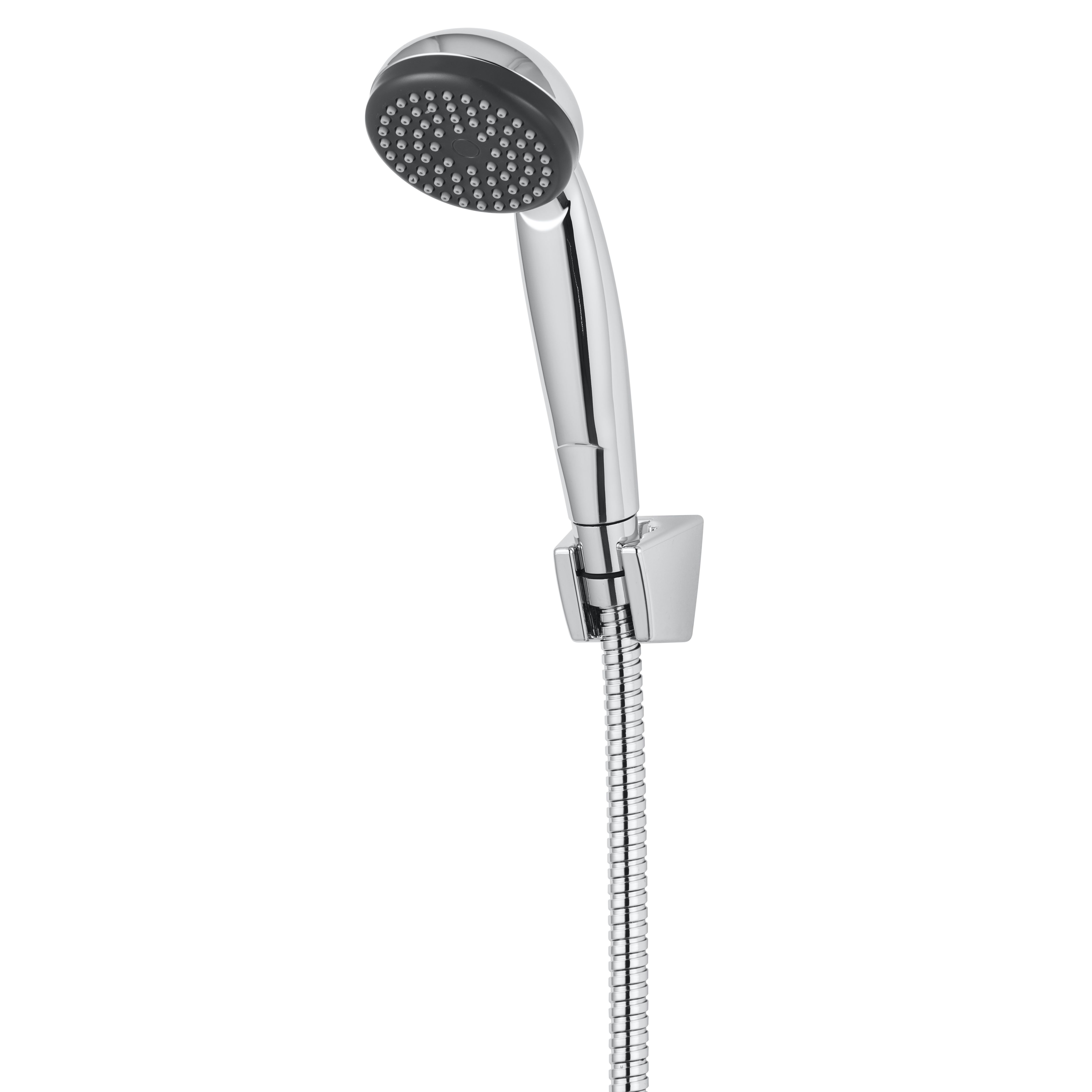 GoodHome Blyth Chrome effect Wallmounted Singlespray pattern Shower