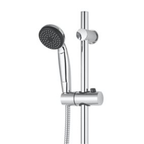 GoodHome Blyth Single-spray pattern Wall-mounted Chrome effect Without thermostat Shower